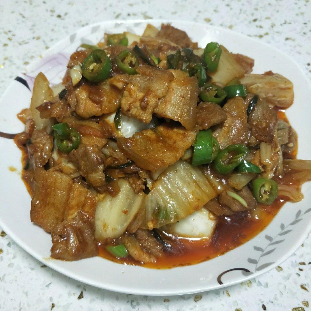 辣白菜炒五花肉