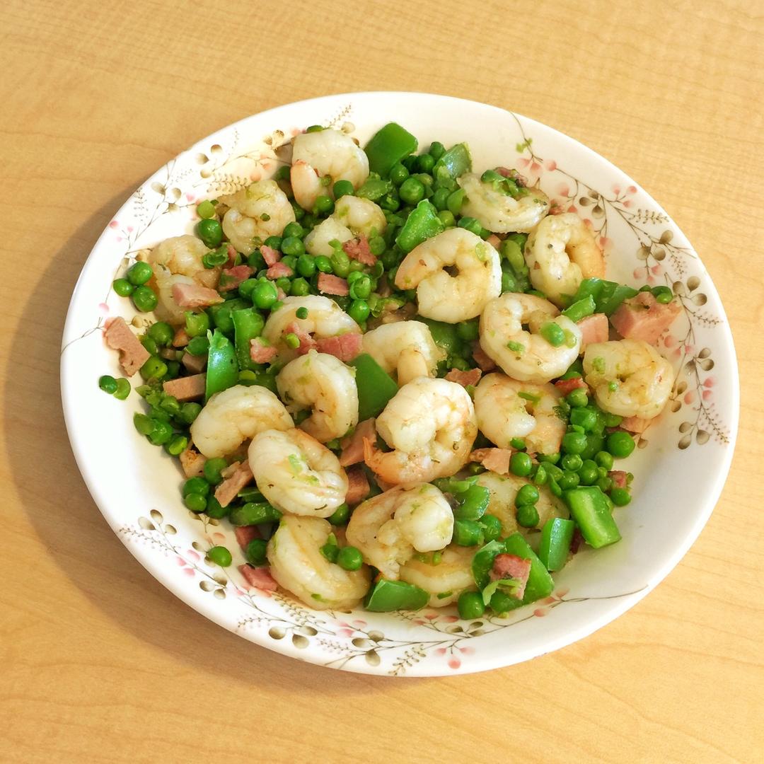 豌豆炒虾仁