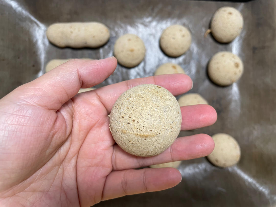 不用预拌粉的手指麻薯包💯成功