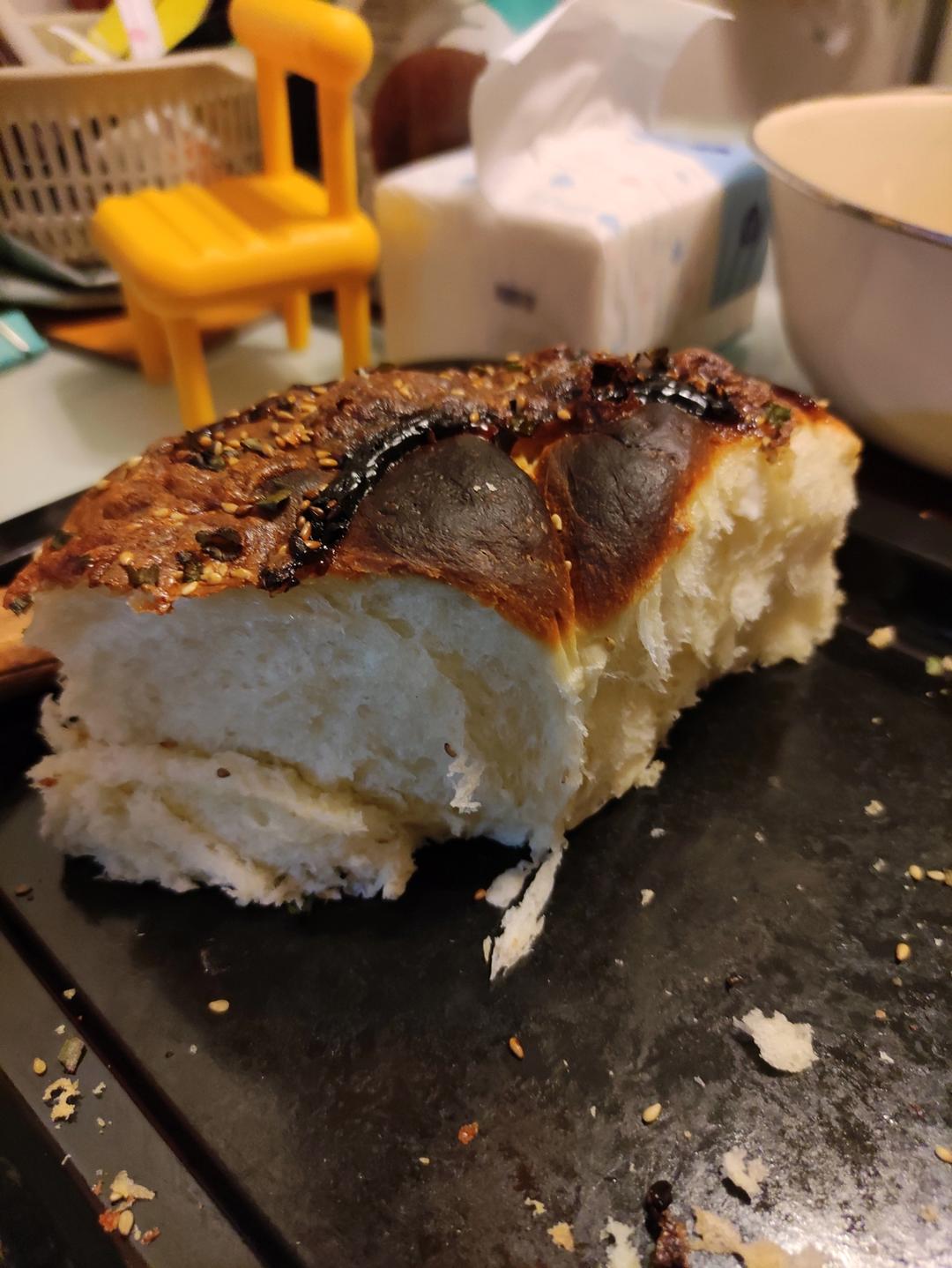 可贩售级别的免揉面包5⃣️：葱香芝士肉松包