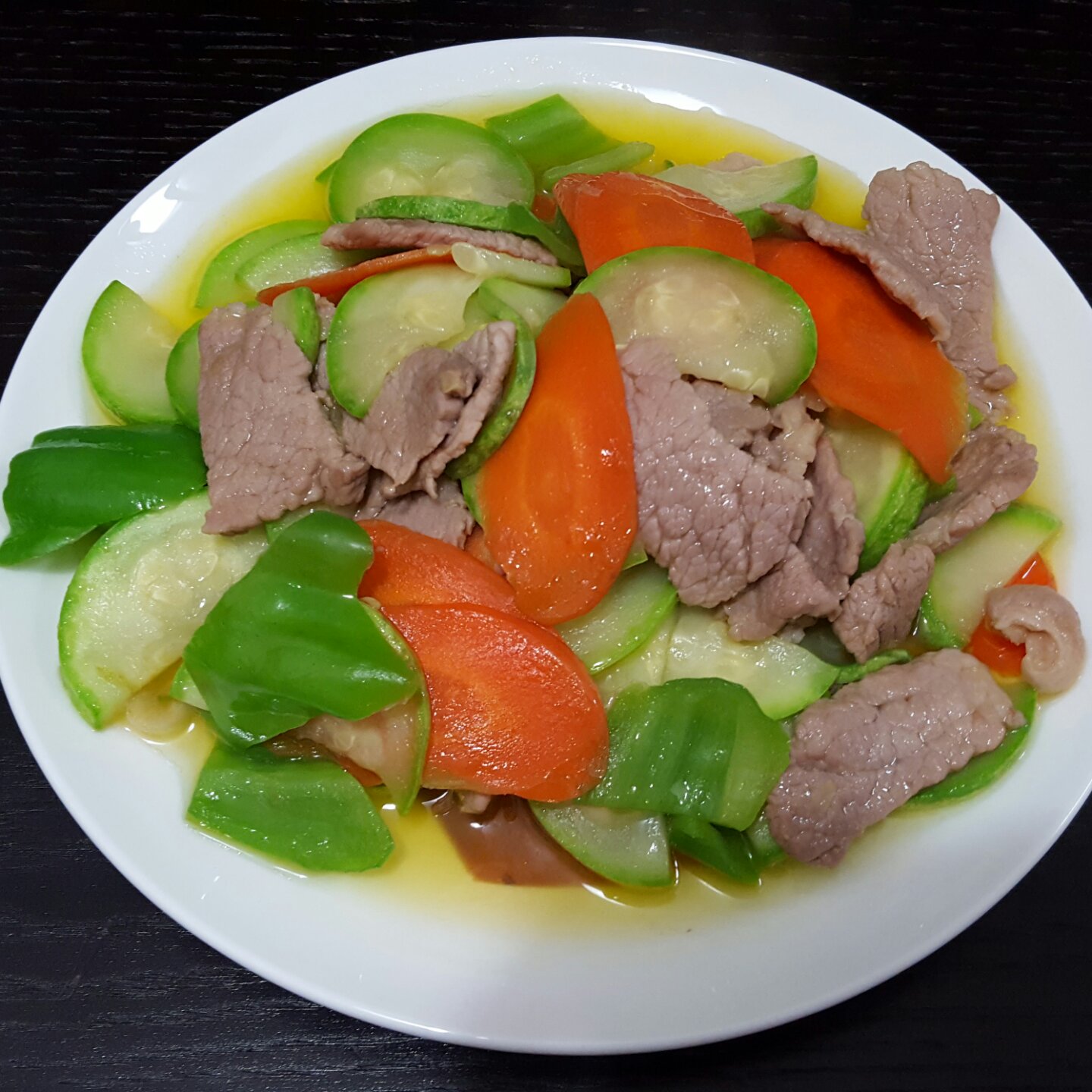 有一种心情做的西葫芦炒肉片