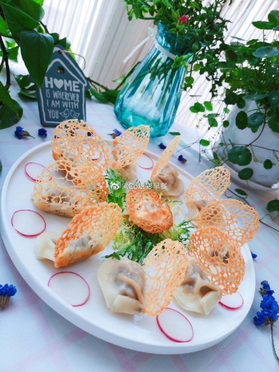 冰花蕾丝煎饺