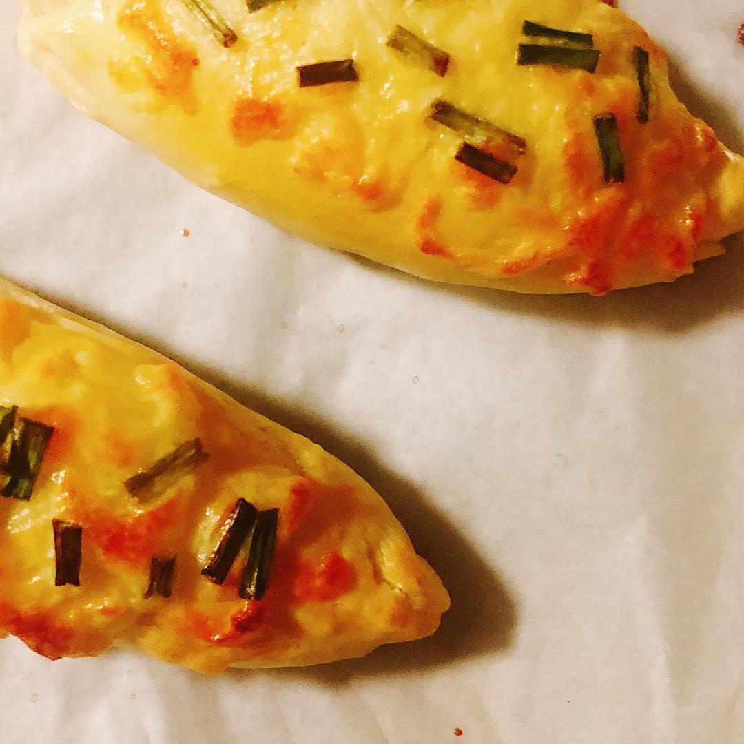 免揉 肉松香葱芝士 面包卷