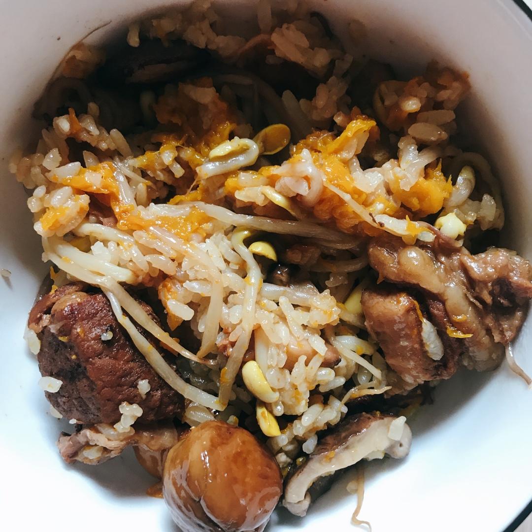 南瓜鸡肉饭