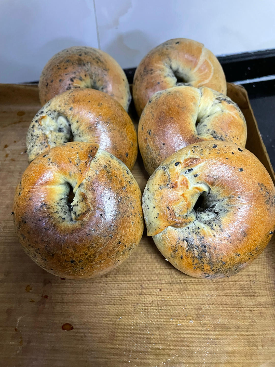 双重黑芝麻贝果🥯低油低糖巨好吃㊙️详细教程