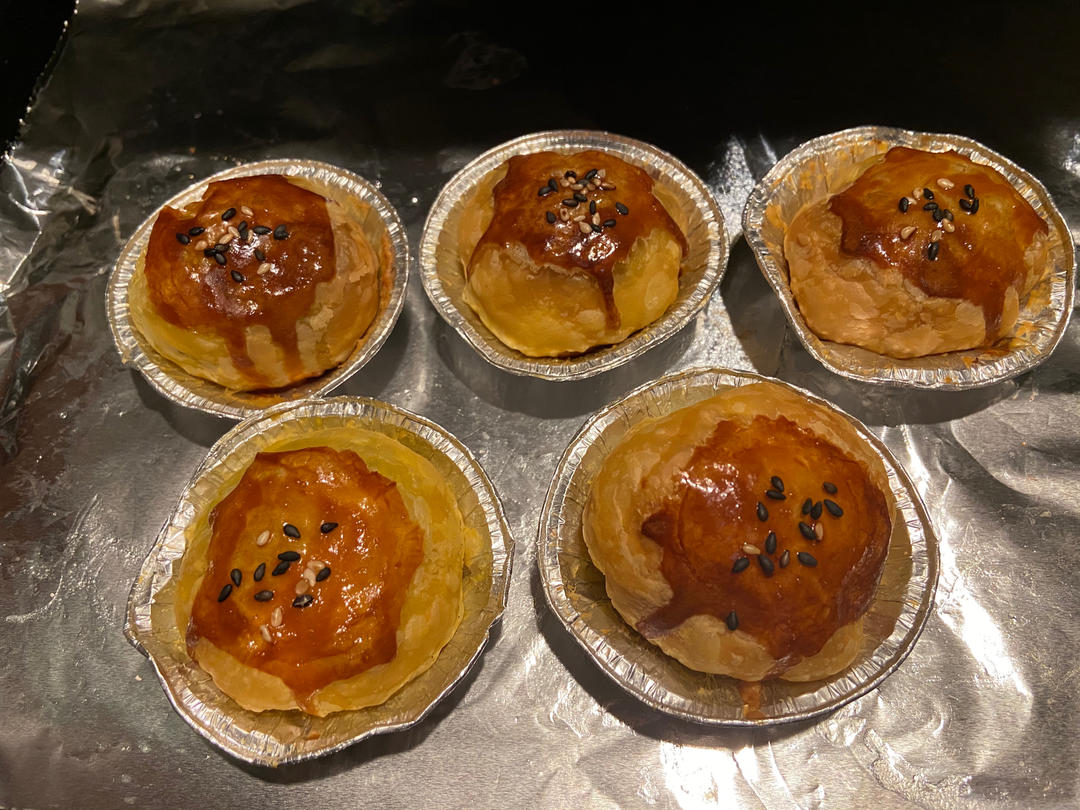 💡蛋挞皮新吃法｜零失败     🌟芝士紫薯肉松🌟