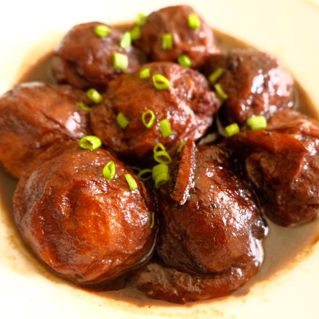 红烧油面筋塞肉