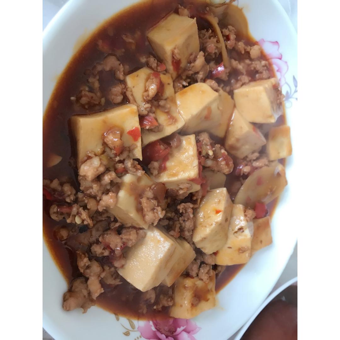 家常红烧肉末豆腐