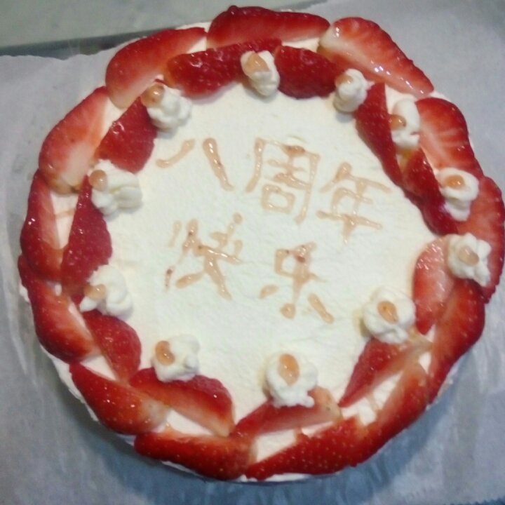 可可草莓裸蛋糕