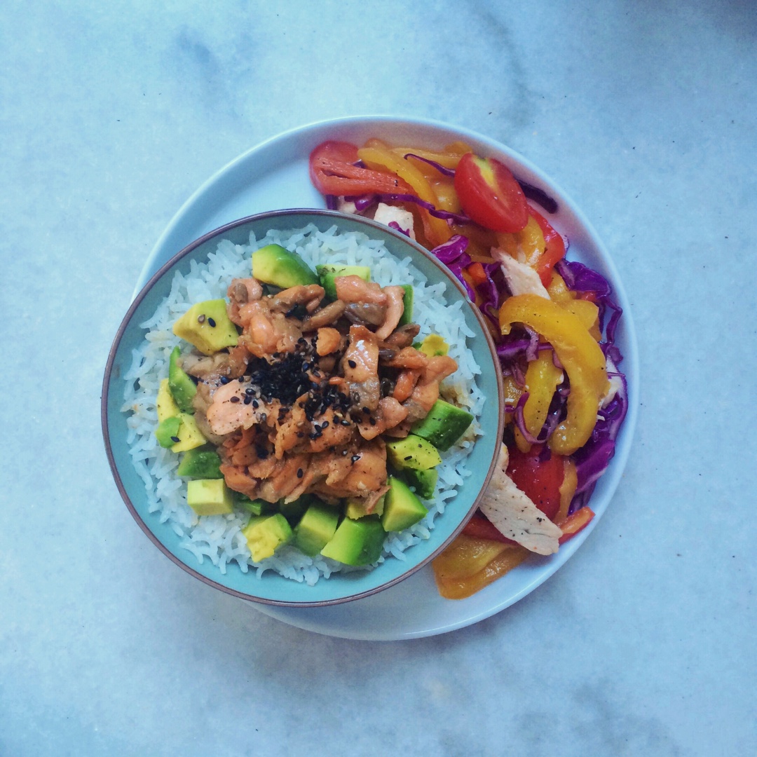 三文鱼牛油果拌饭