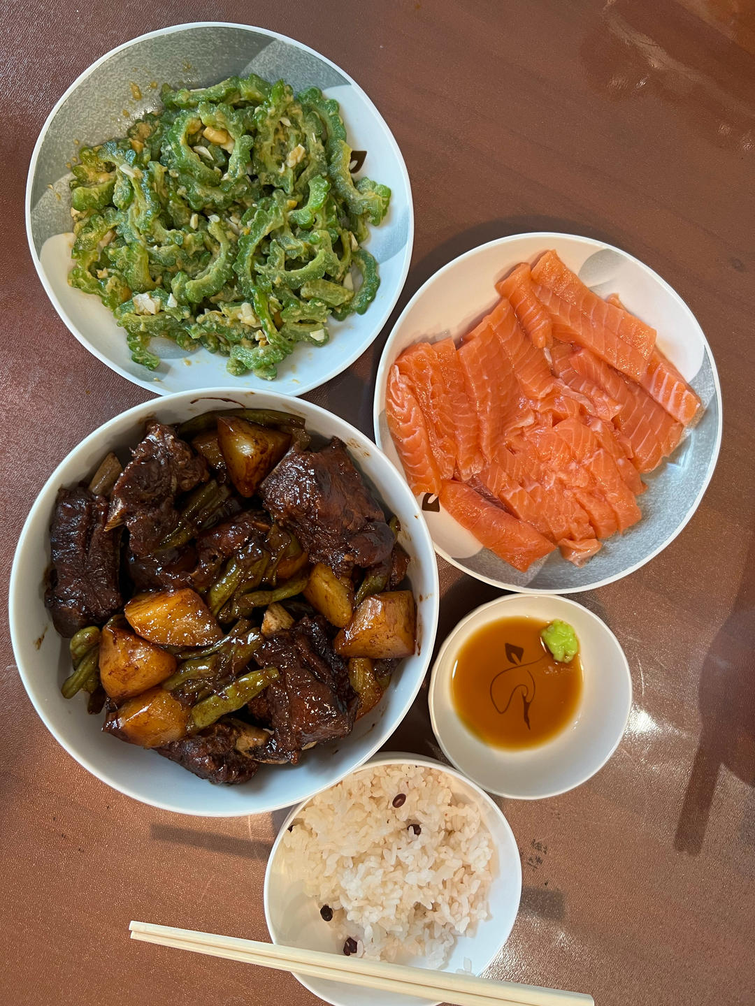 红烧排骨炖豆角