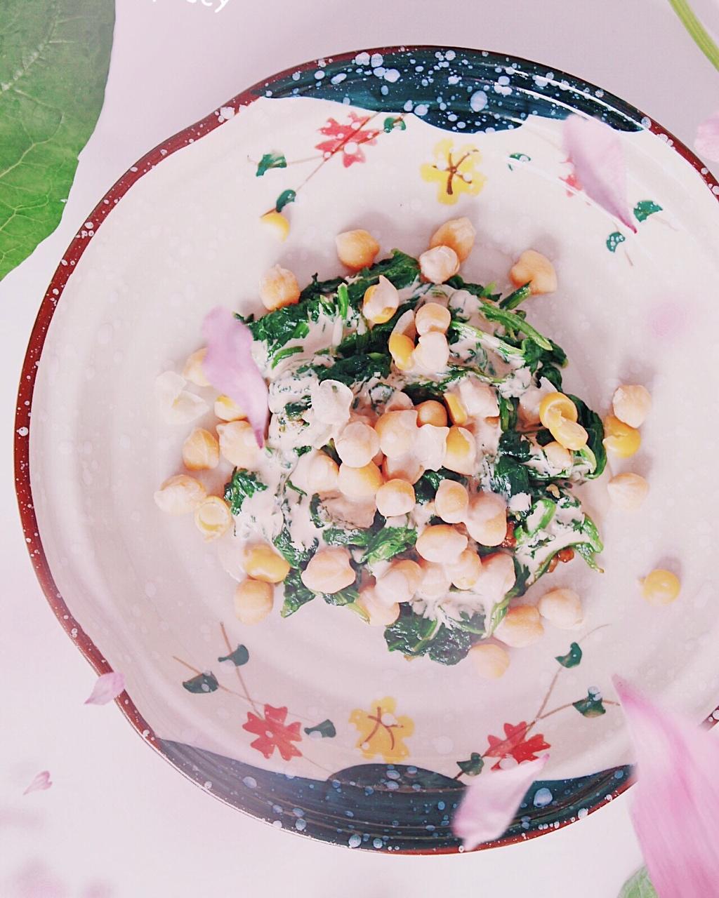 菠菜鹰嘴豆温沙拉 【冬天也可以愉快吃的沙拉】