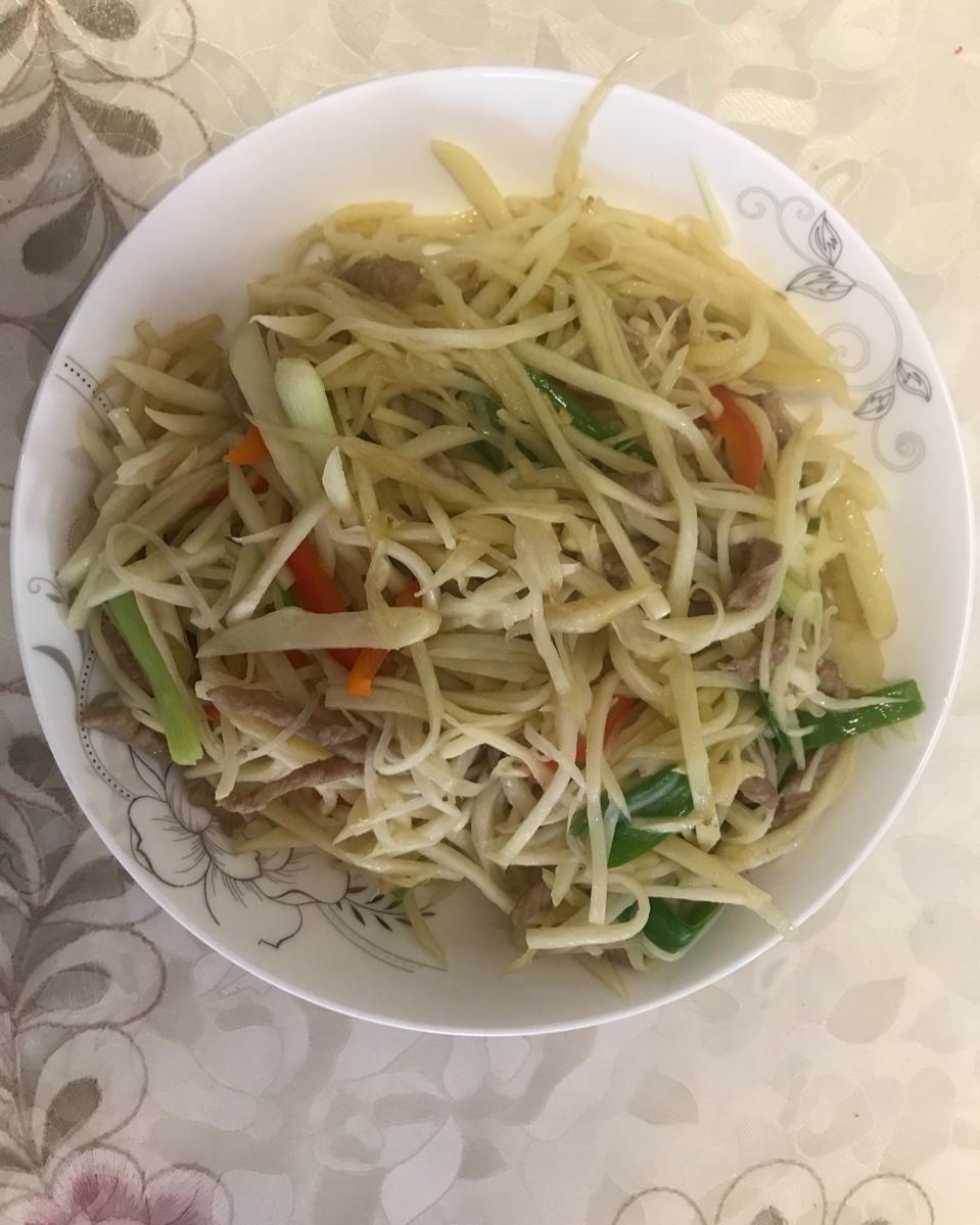 liming_2014做的篙芭肉丝(茭白)