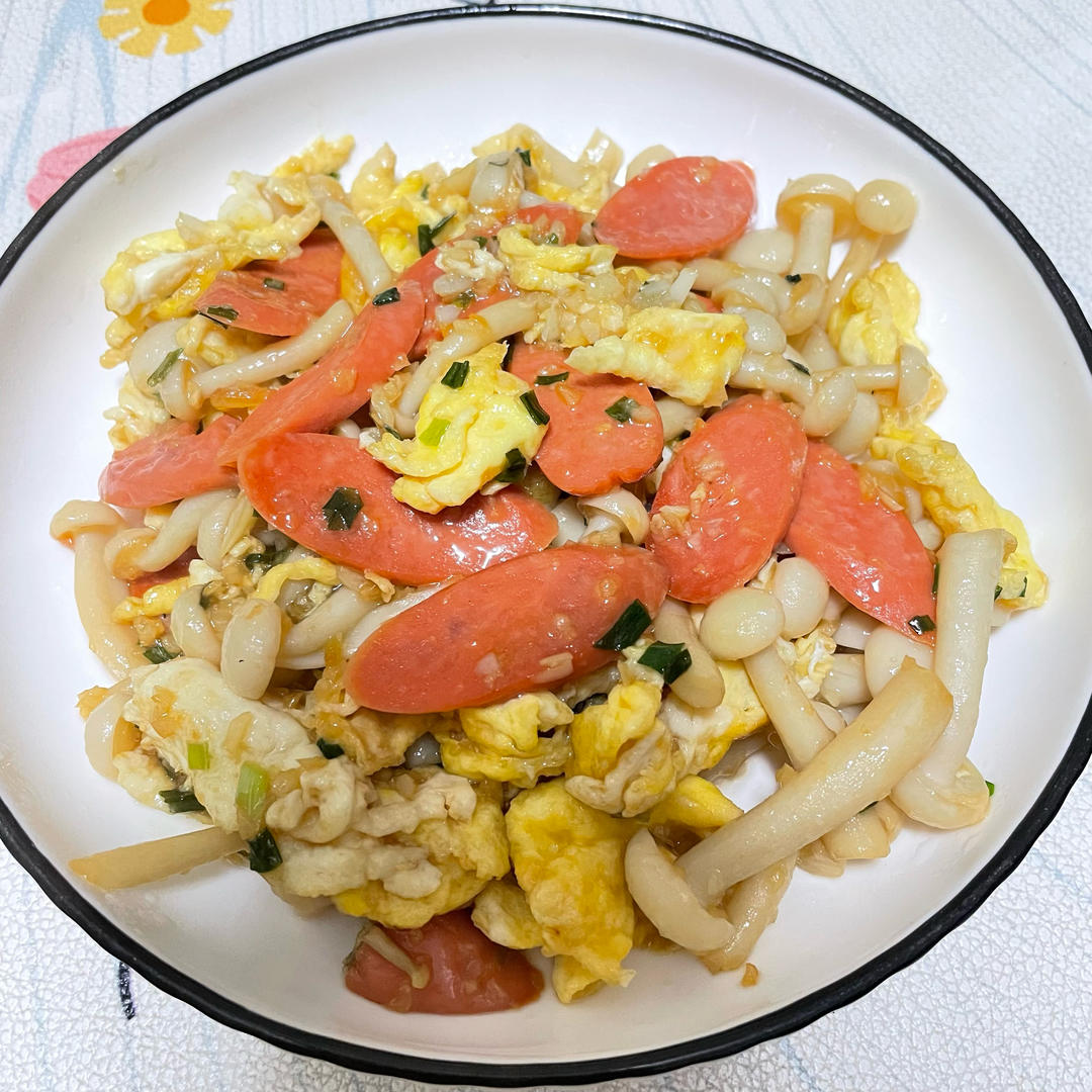 白玉菇炒火腿