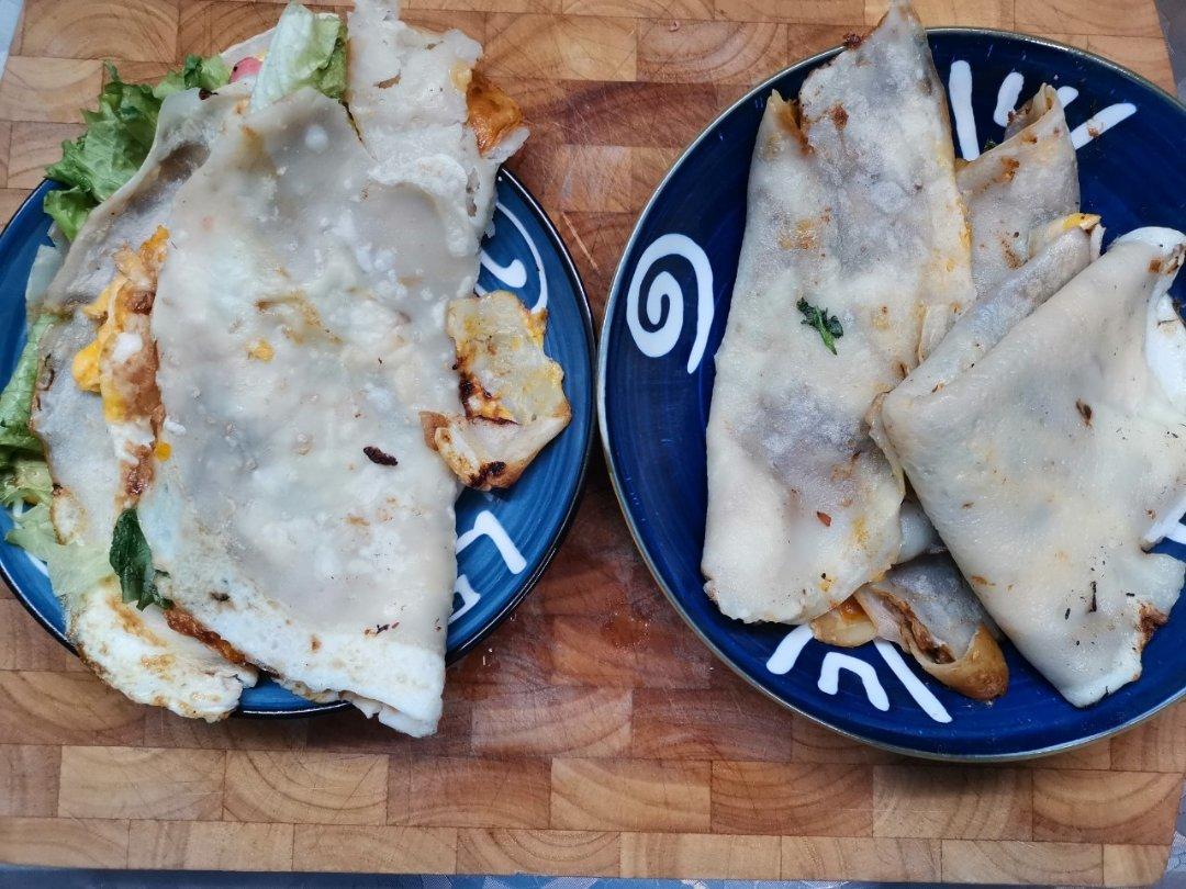 秒杀早餐摊不破皮大煎饼，步骤超详细