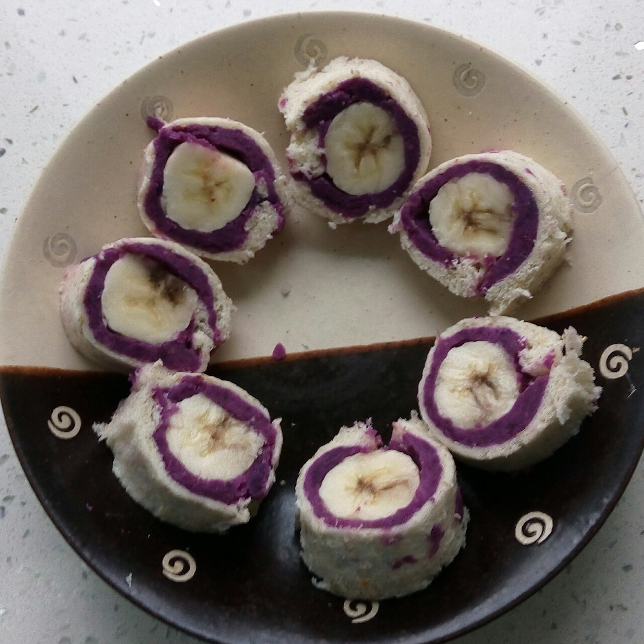 香蕉紫薯卷