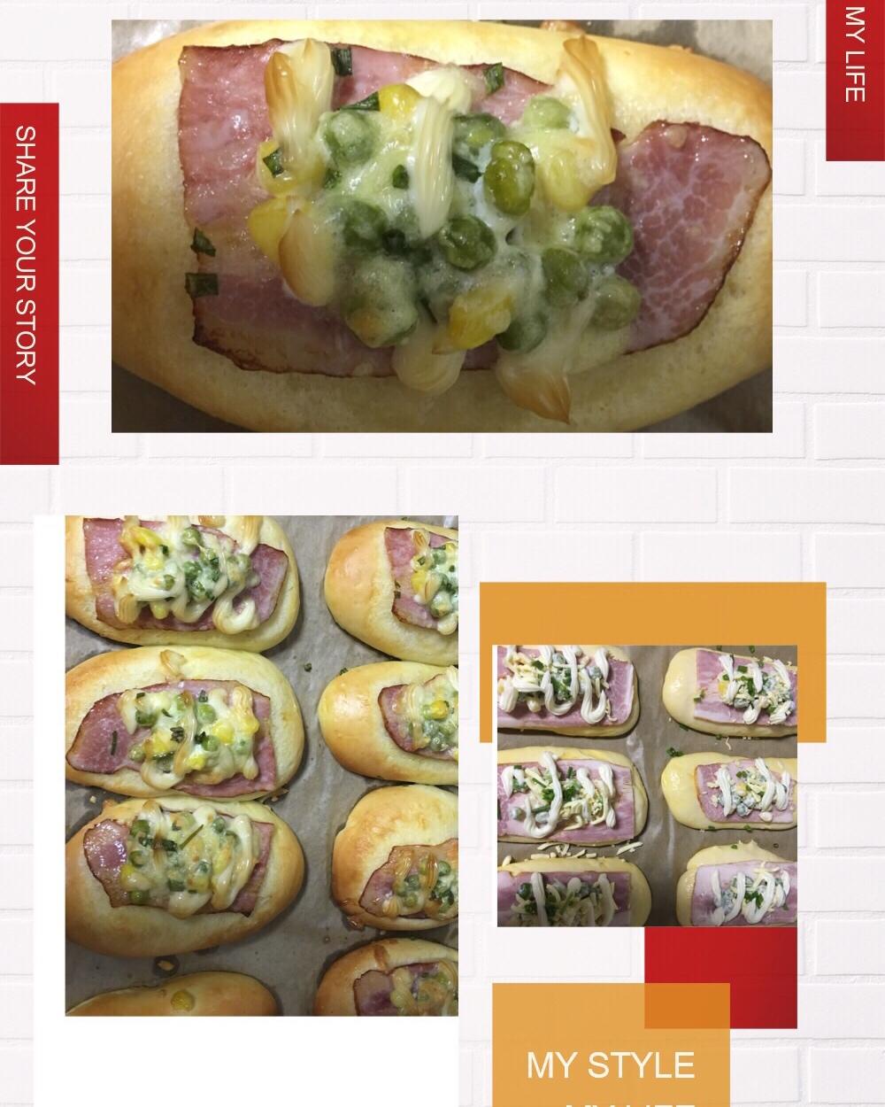 【培根沙拉面包】