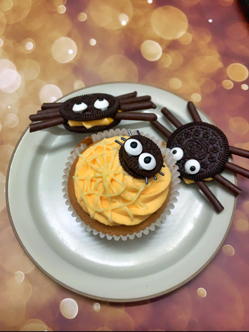 万圣节的蜘蛛杯子蛋糕 🕷️Spider cupcakes