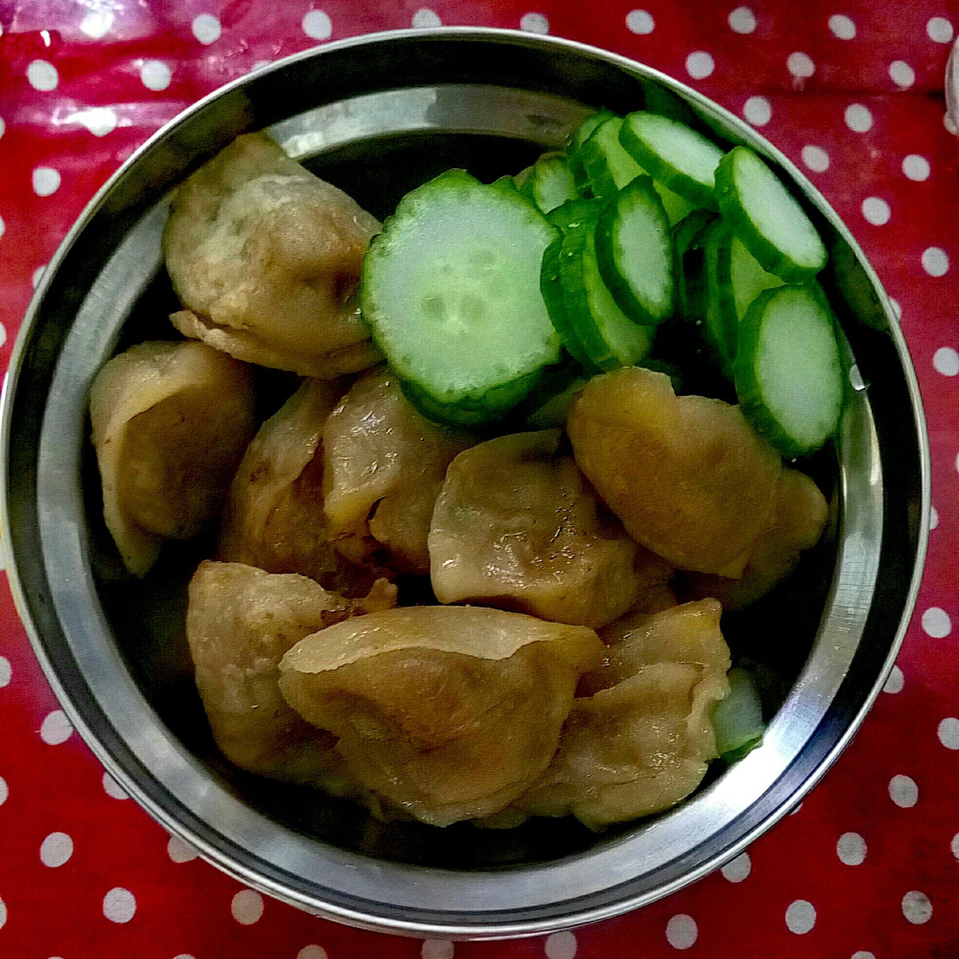 （电饭煲）煎饺黄瓜三明治的做法 步骤2