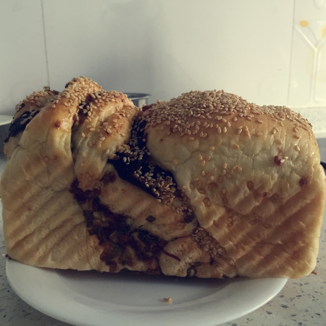 香葱肉松手撕吐司