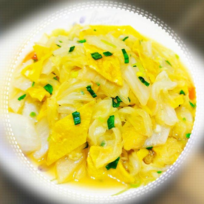 家常白菜炒鸡蛋