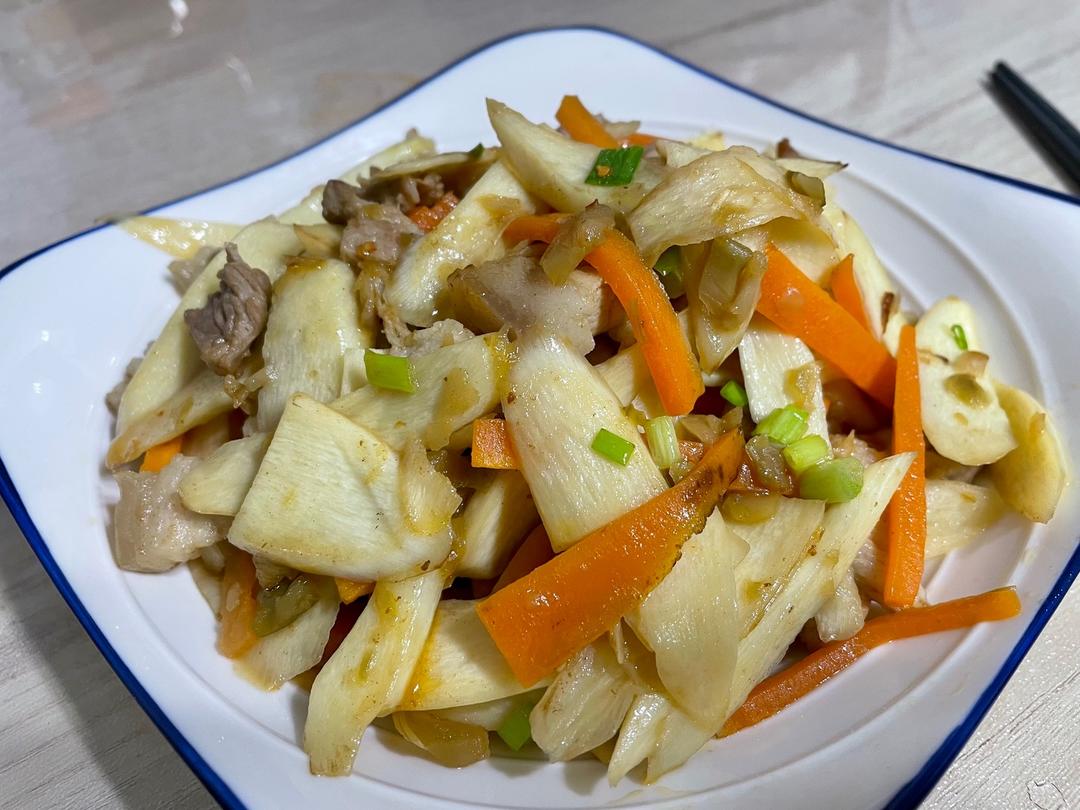 茭白榨菜炒肉丝