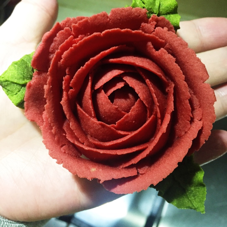 烤豆沙玫瑰花—来自韩国的美食