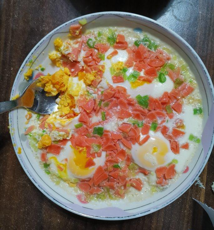 家庭版火腿蒸蛋