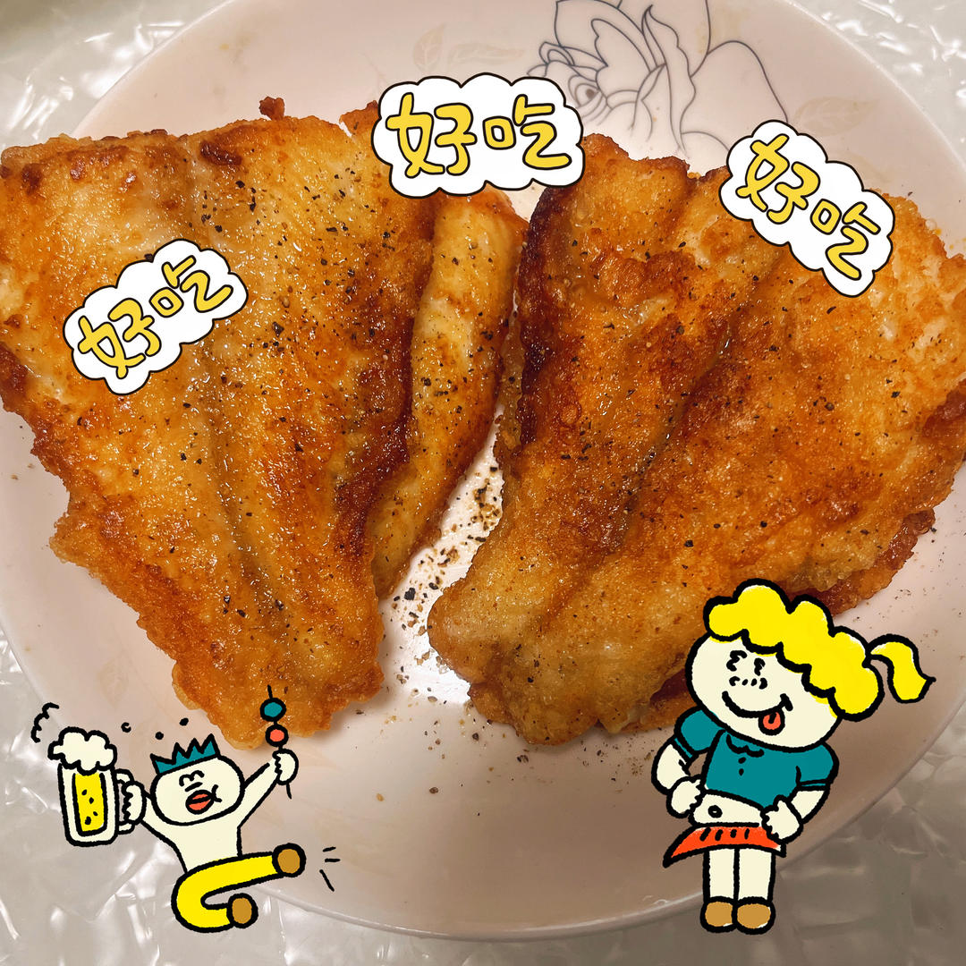 香煎巴沙鱼（龙利鱼）