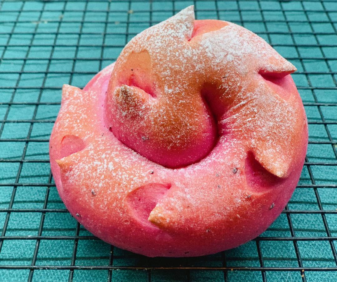 超软配方#榴莲火龙果#软欧的做法