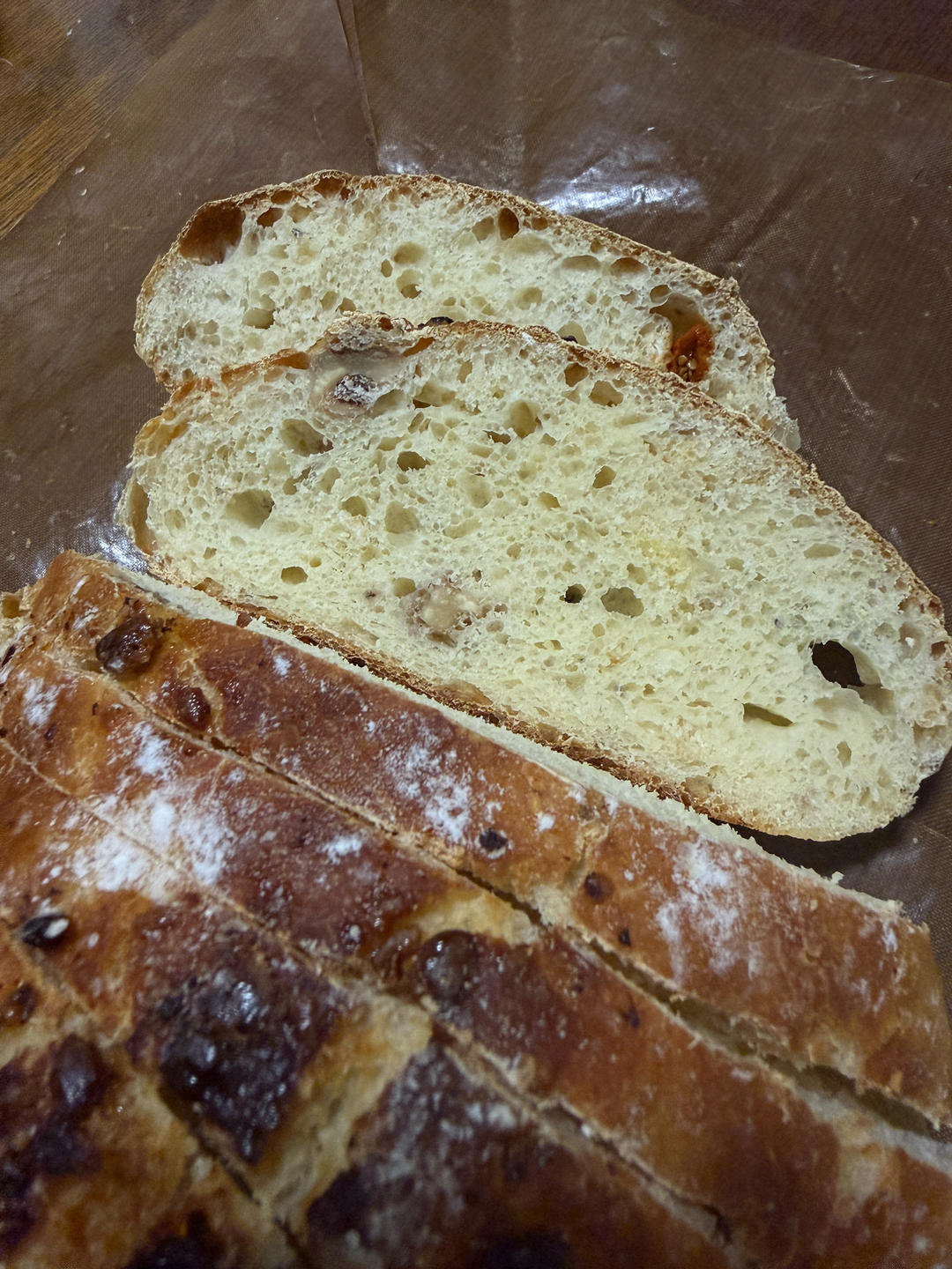 全麦坚果蔓越莓欧包~隔夜发酵