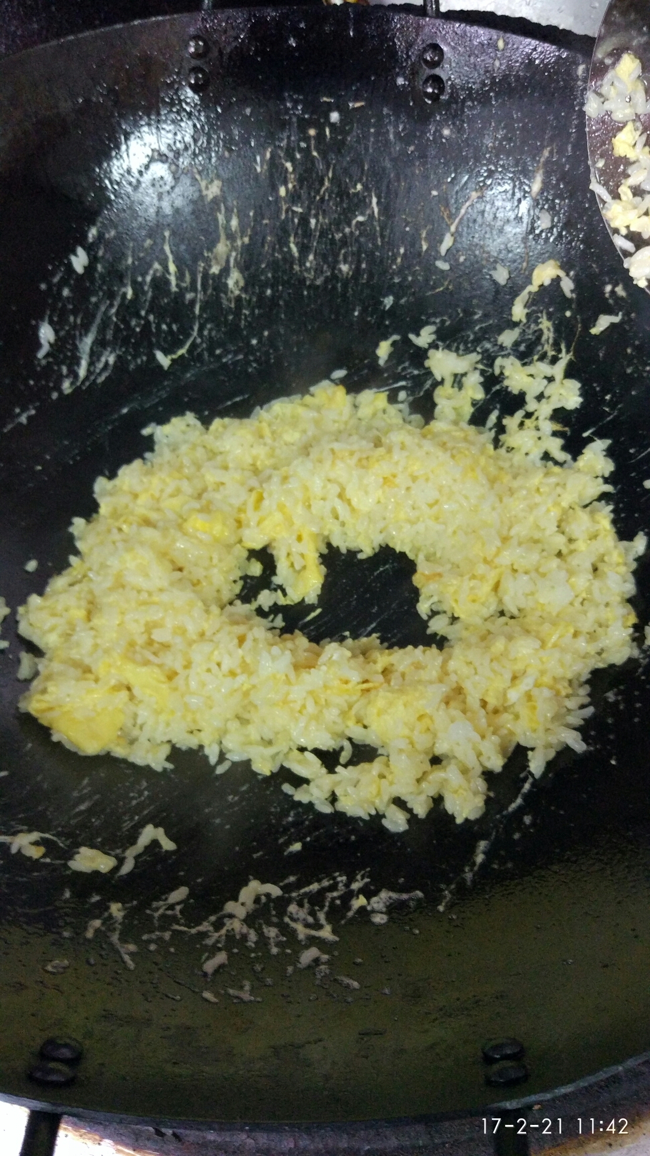 香葱肉丝蛋包炒饭的做法 步骤8