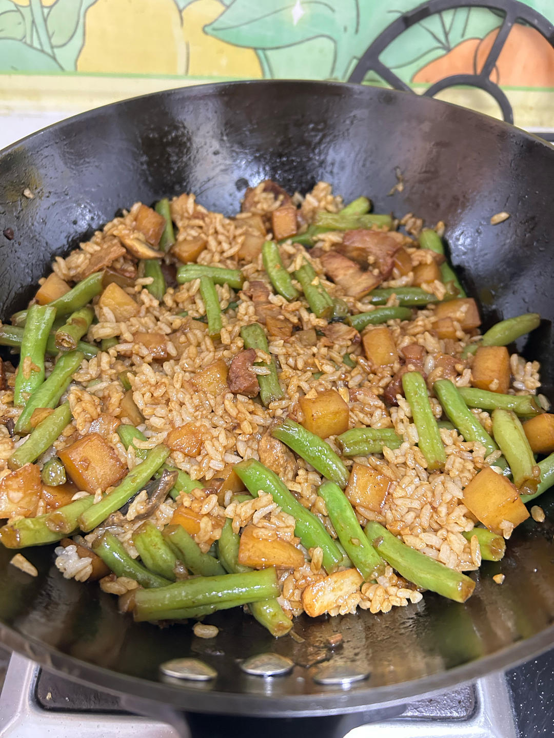 土豆豆角焖饭