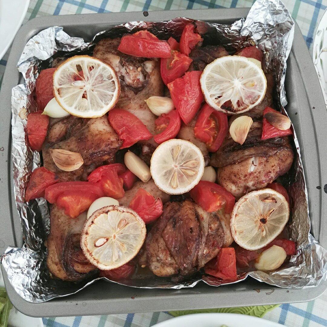 香料柠檬烤鸡腿
