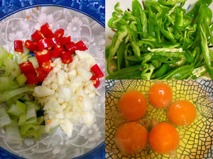 下饭菜——青椒炒鸡蛋的做法 步骤1