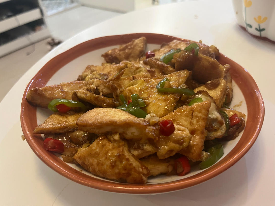 焖煎豆腐