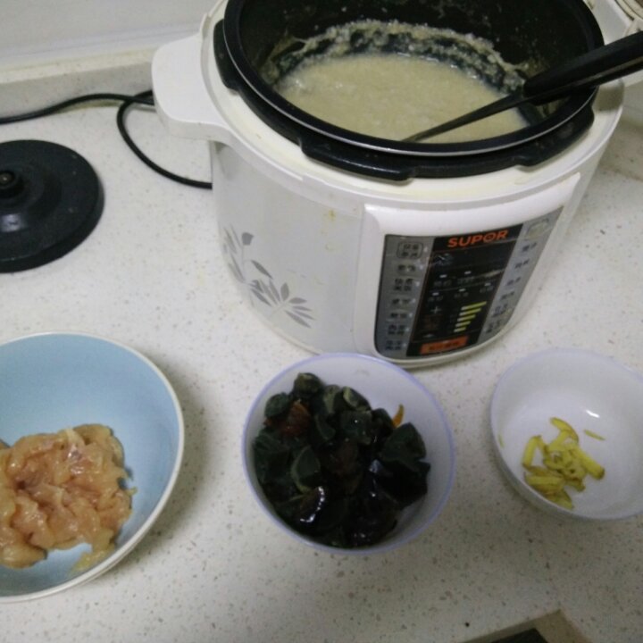 电饭煲版皮蛋瘦肉粥