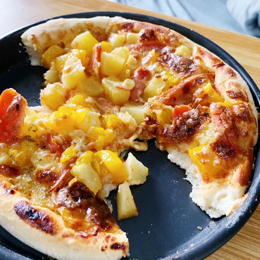 酥脆薄底香浓芝士～夏威夷风情披萨🍕来袭（9寸）