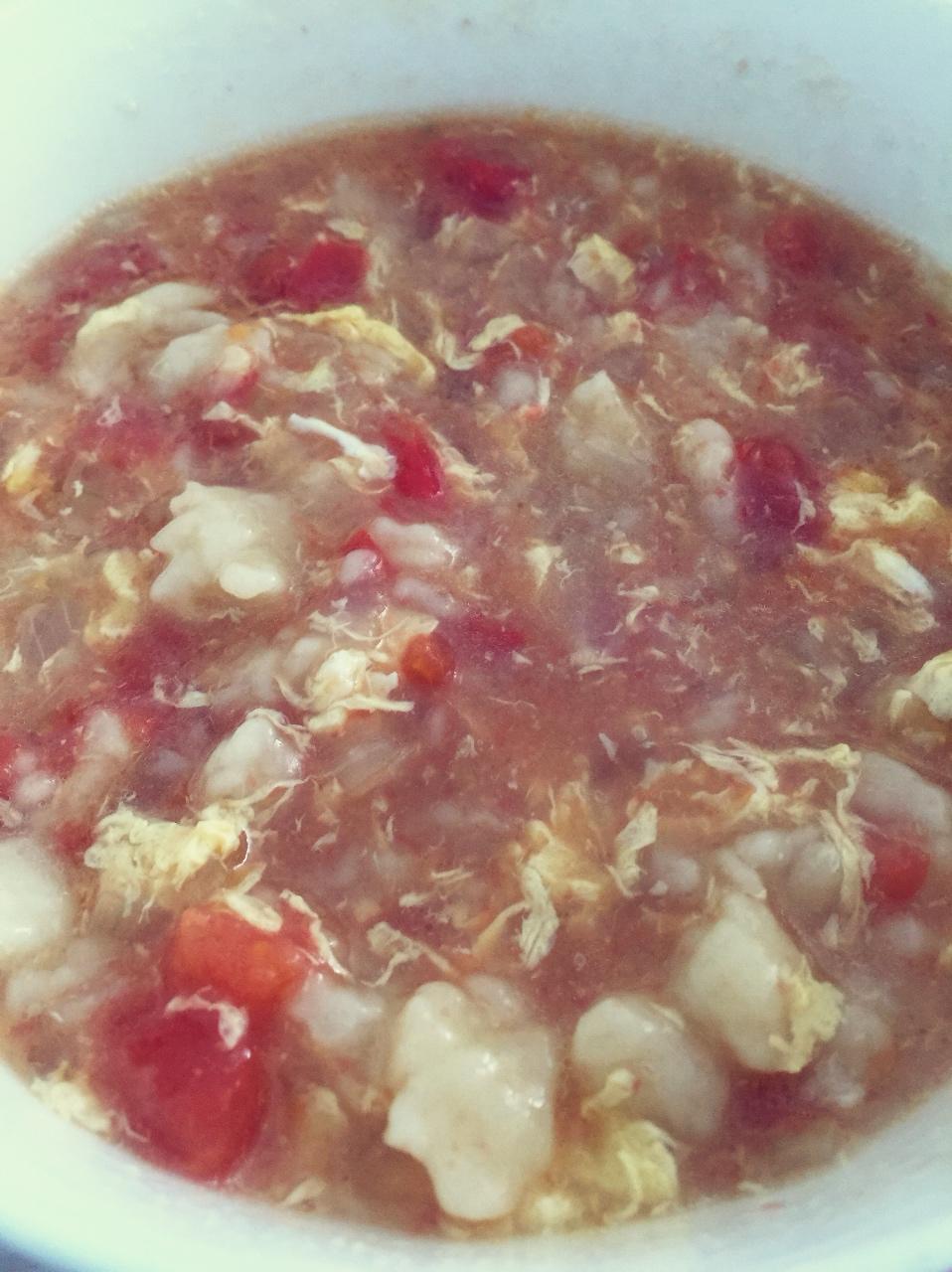 西红柿鸡蛋疙瘩汤