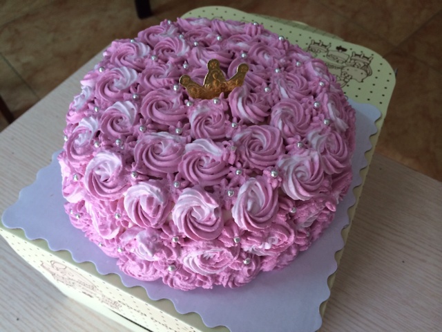 紫色玫瑰渐变裱花蛋糕