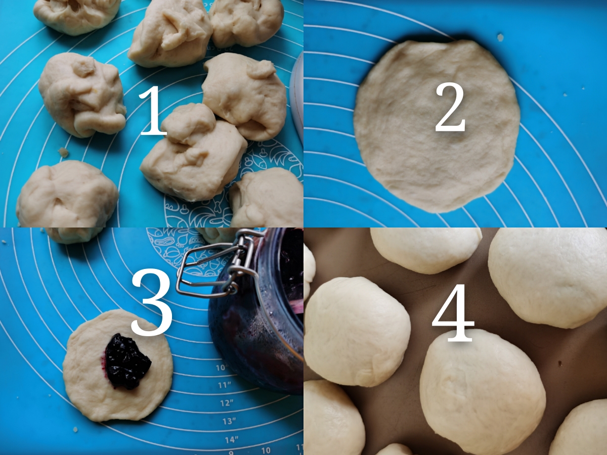 🦄蓝莓酱小餐包的做法 步骤5