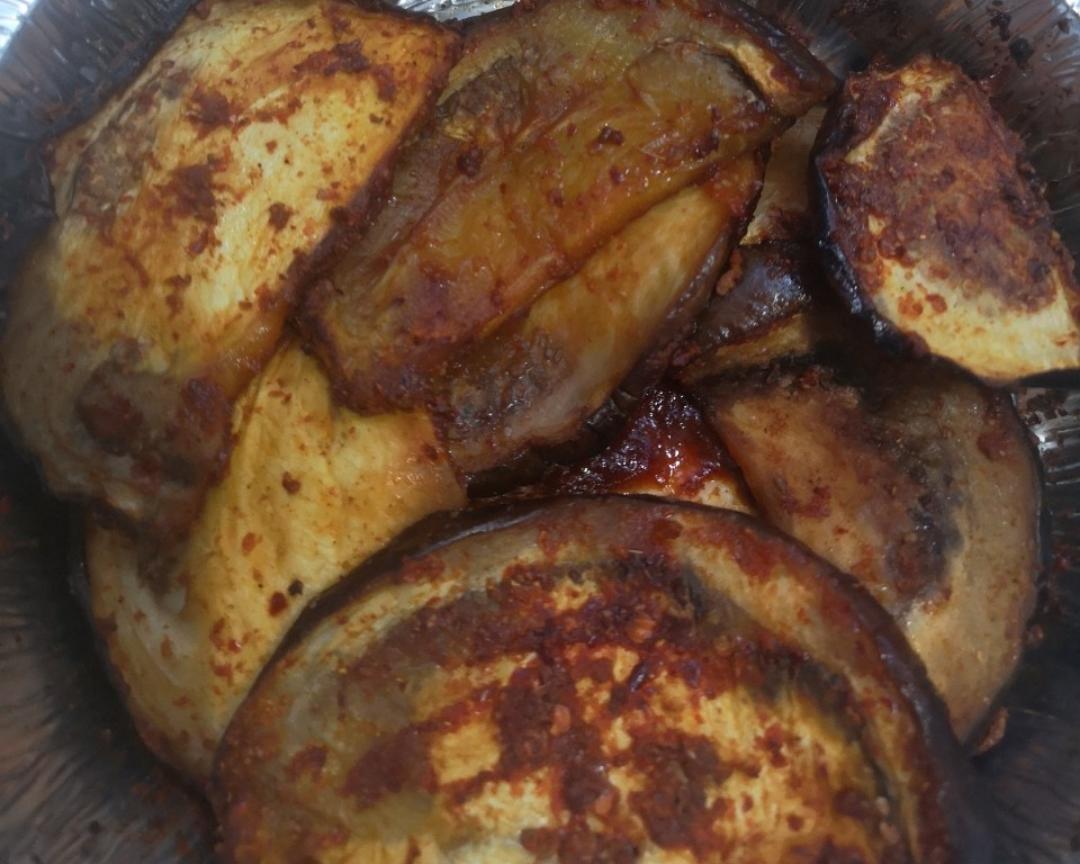 空气炸锅版炸茄片的做法 步骤4