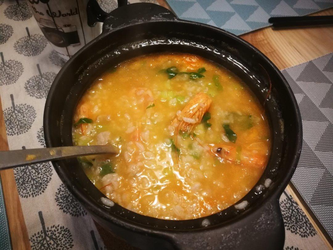 鲜虾砂锅粥