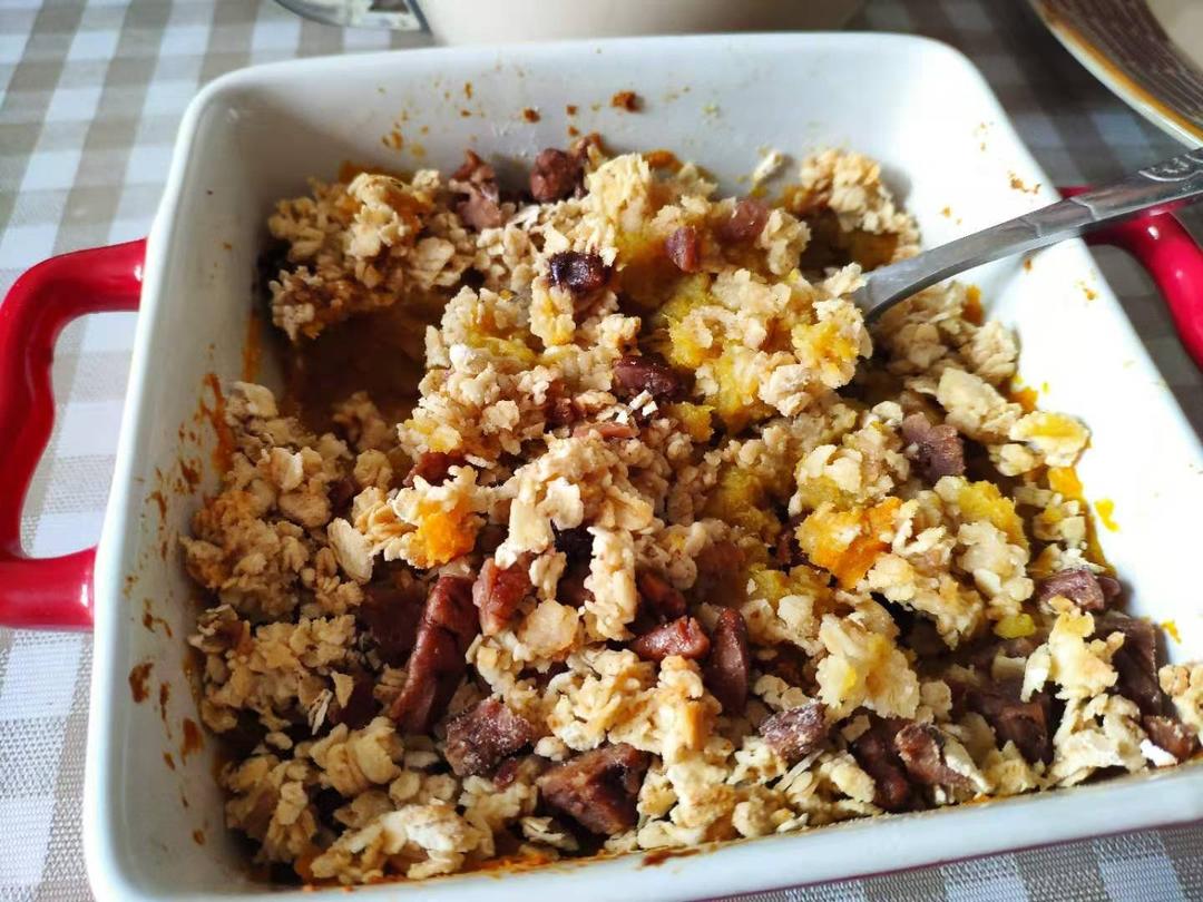 粉糯红薯泥配燕麦酥丨健康·三餐