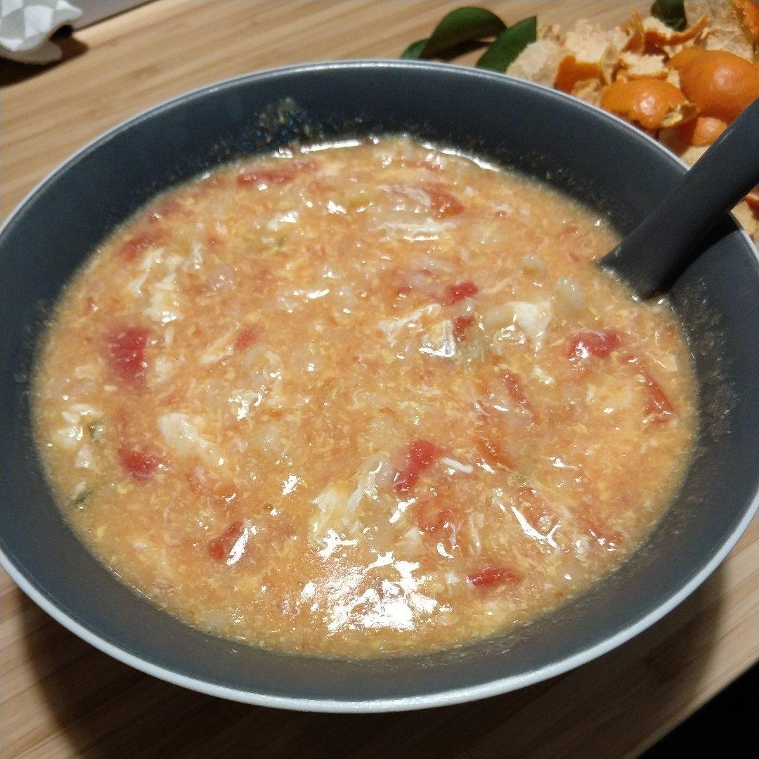 西红柿鸡蛋疙瘩汤