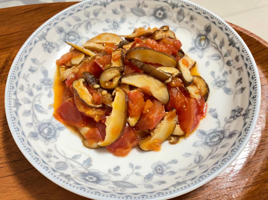 西红柿炒香菇