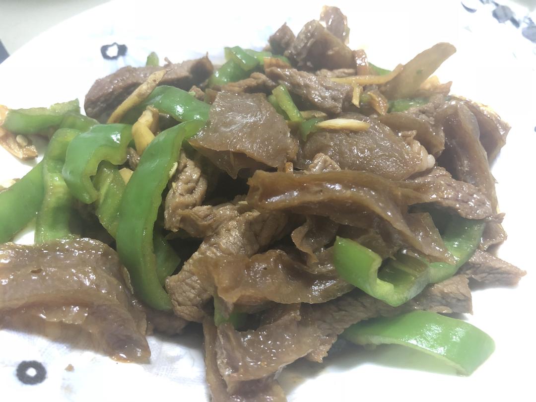 冻魔芋豆腐炒牛肉