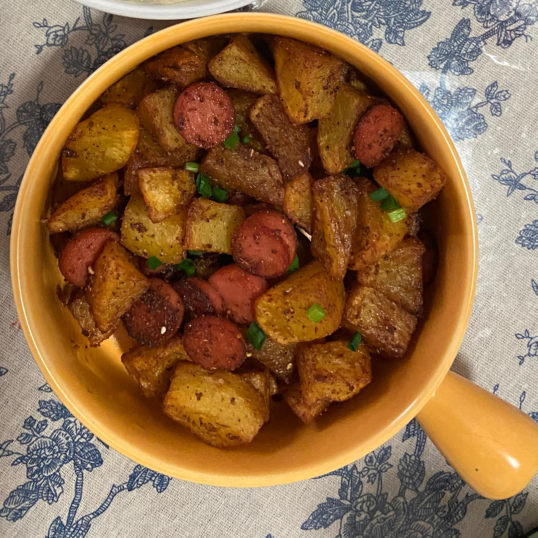 烧烤风味的土豆小香肠