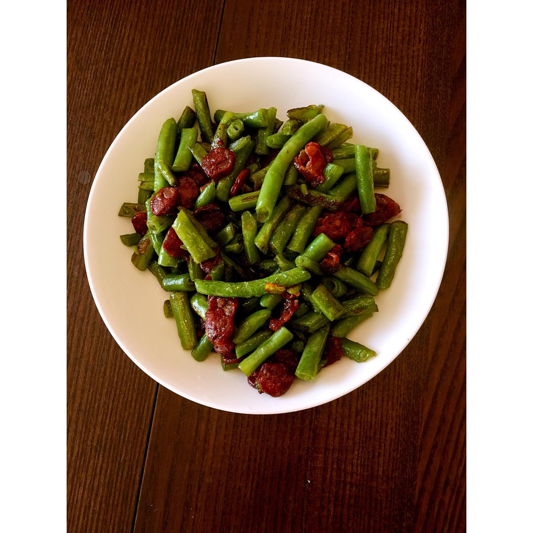 四季豆炒腊肠