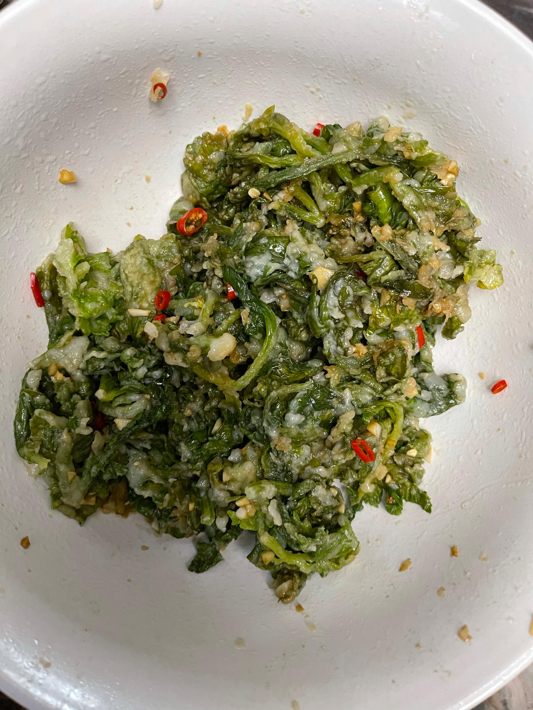 蒸芹菜叶（蒸野菜）